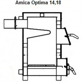 Твердопаливний котел Amica Optima 14,18 кВт