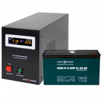 Комплект резервного живлення для котла LogicPower ДБЖ + DZM батарея (UPS B500 + АКБ DZM 455W)