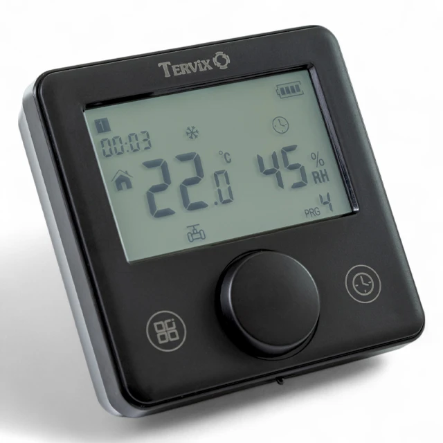 Бездротовий кімнатний термостат Tervix Pro Line з WiFi для котла + USB (чорний) Бездротовий кімнатний термостат Tervix Pro Line з WiFi для котла + USB (чорний)
