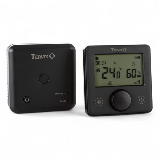 Бездротовий кімнатний термостат Tervix Pro Line з WiFi для котла + USB (чорний) Бездротовий кімнатний термостат Tervix Pro Line з WiFi для котла + USB (чорний)