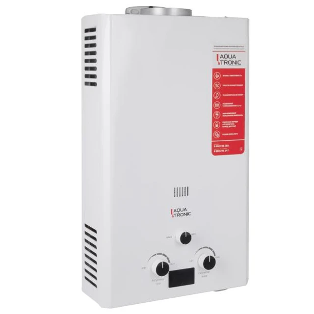 Газова колонка димохідна Aquatronic A21 10 л White Газова колонка димохідна Aquatronic A21 10 л White