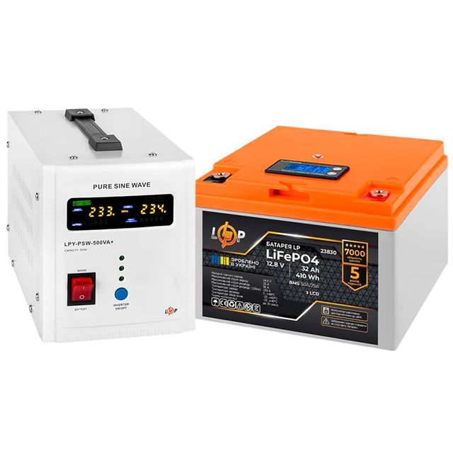 Комплект резервного живлення LogicPower ДБЖ+аккумулятор (UPS В500+ АКБ LiFePO4 410W)