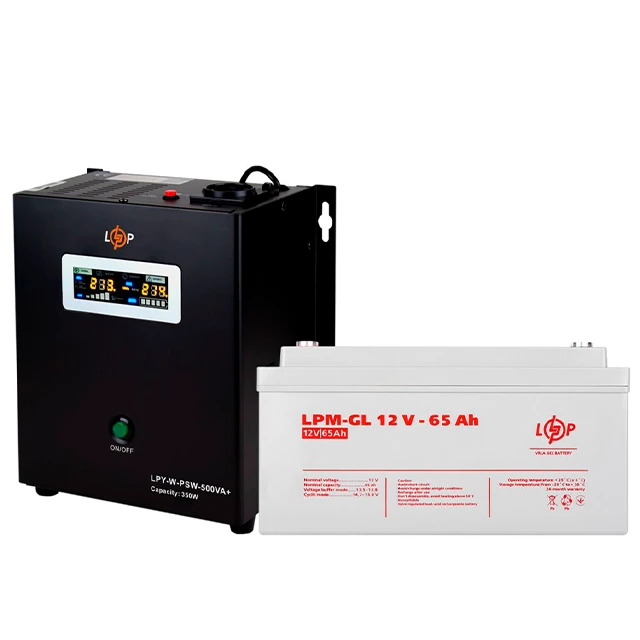 Комплект резервного живлення LogicPower ДБЖ+гелева батарея (UPS W500VA + АКБ GL 780W)